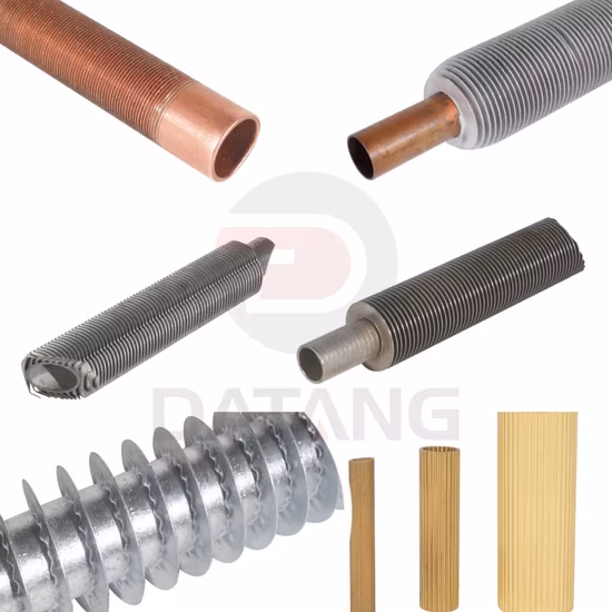 Precio de fábrica de China Refrigeración industrial de frecuencia de alta calidad y tubo de intercambiador de calor soldado con aleta espiral extruida helicoidal soldada de acero inoxidable / placa con aletas